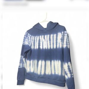 Madewell Blue Tie Dye Hoodie | Cozy Pullover Sweatshirt | M